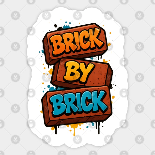 Brick By Brick Sticker by Demian Stipatio